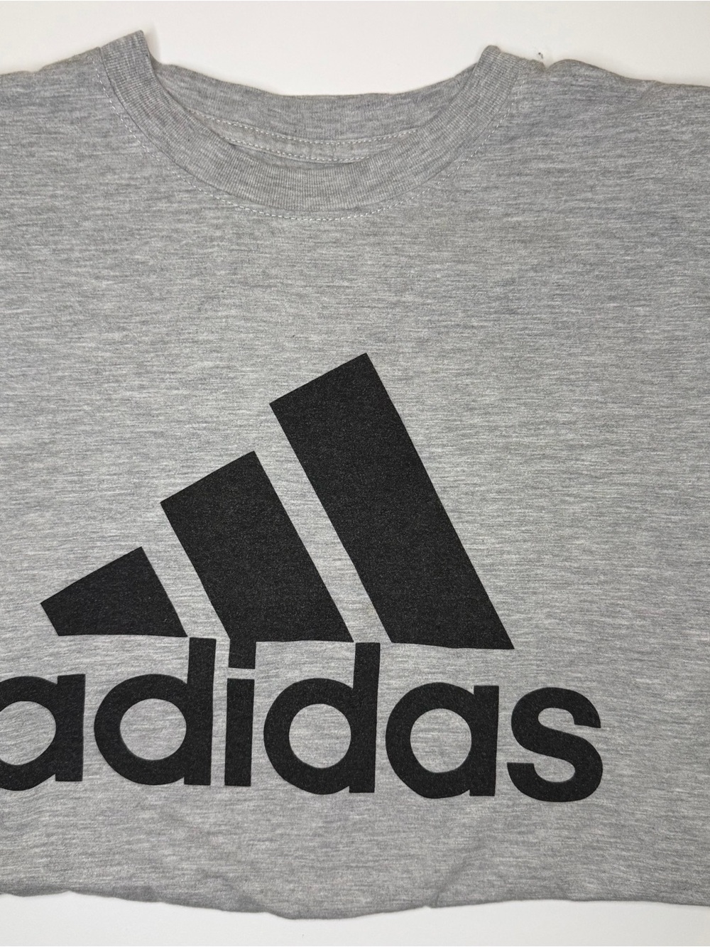 adidas Gray T‑Shirt with Black Logo